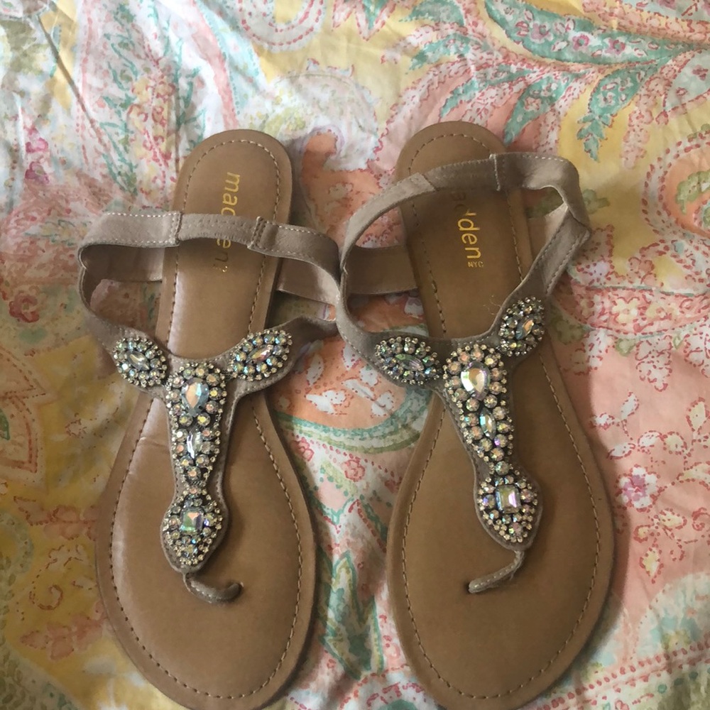 Madden rhinestone sandals size 10